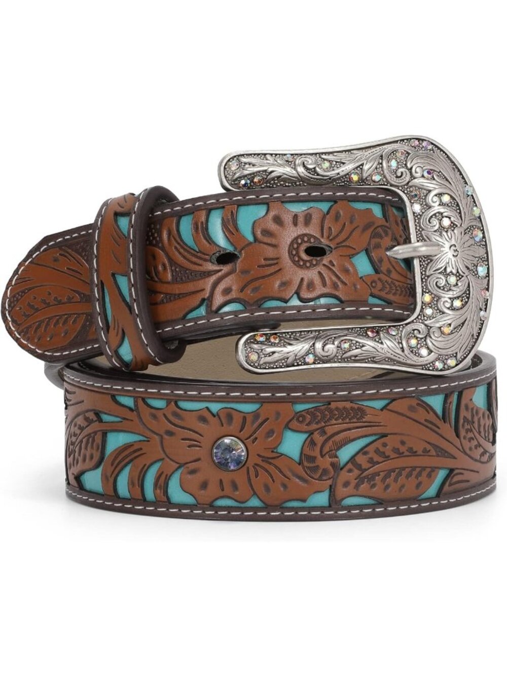 Stylish Western Belts for Women | Cowgirl Bling Turquoise for Jeans & Dresses